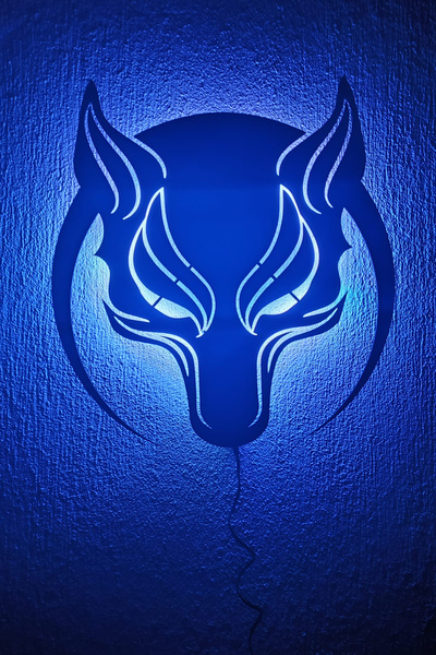 OYART&DESIGN Börü Kurt Bozkurt Rgb Led Işıklı Duvar Tablosu Duvar Dekoru Duva...