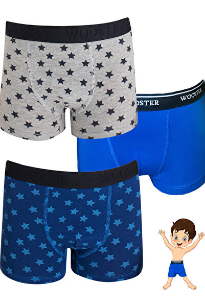 Wooster Erkek Çocuk 3'lü Pamuklu Boxer