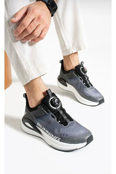 Wickers Füme Siyah Erkek Spor Ayakkabı Hafif Ortopedik 2681