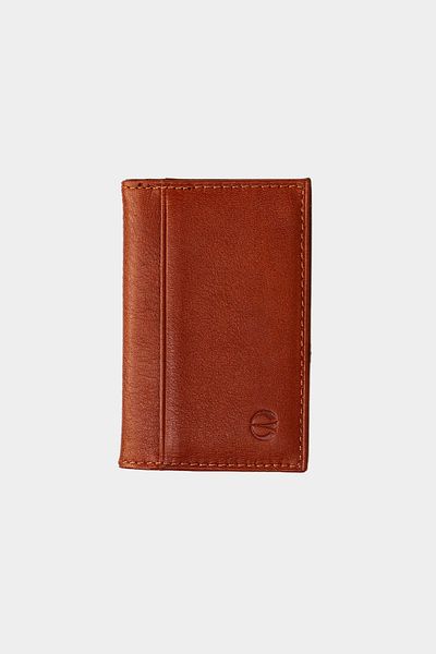 Grande Μοντέλο 0825 - Γνήσιο δέρμα, Unisex Super Slim Vertical Card Holder, Natural Tan