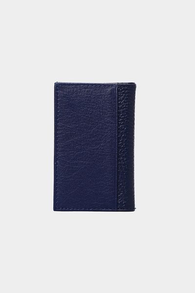 Grande Navy Blue 0825 Model Genuine Leather - Super Slim Unisex Card Holder