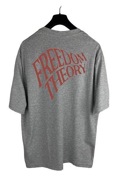 ZEYNGLAM تيشيرت Freedom Theory مطبوع 100% قطن كبير الحجم