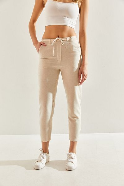 Bianco Lucci Women's Linen Trousers60251107
