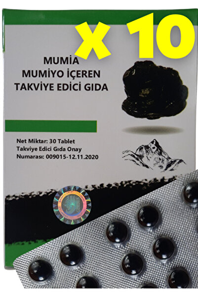 MUMİA Mumiyo (shilajit) %100 Saf 30'lu Tablet 10'LU SET