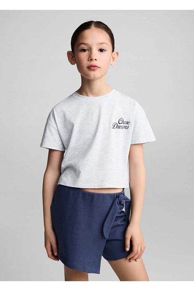 MANGO Kids Shorts-Rock mit Wickelbesatz