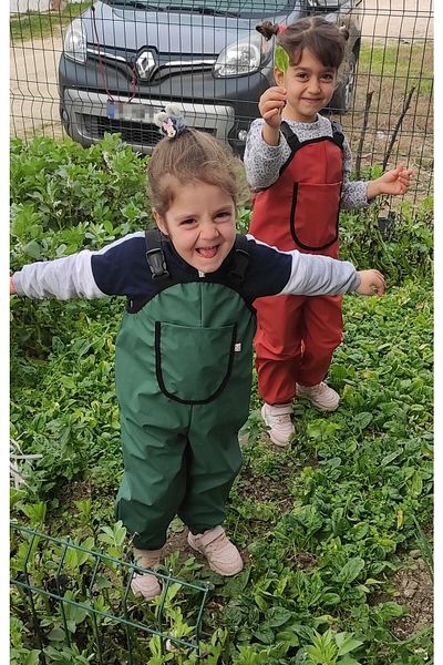 Novy Baby Waterproof Fabric - Play and Rain Coverall - Salopet - 2-9 Years - Green