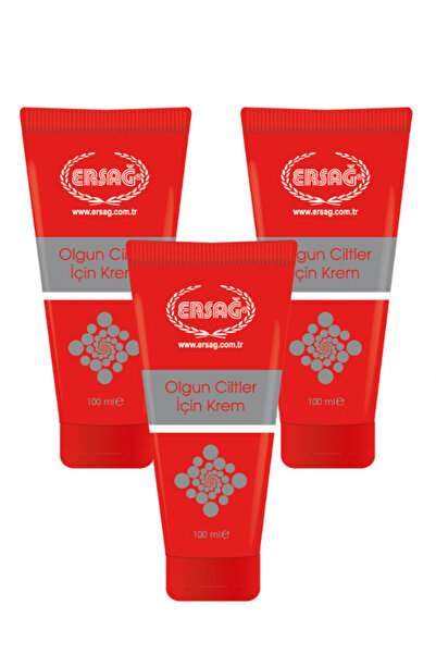 Ersağ Doğal Ürünler كريم ERSAĞ للبشرة الناضجة 100 مل × 3 قطع
