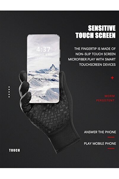 PROBİKER PLUS Motosiklet Bisiklet Olta Balıkçı Eldiveni Kaydırmaz Dokunmatik Özellikli Touch Screen Ekran Unisex
