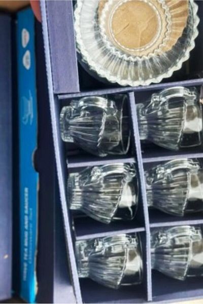 DİBA AVM 12 pieces 6 seater luxury coffee cup Elegant and classic glass coffee cup nescafe espresso cup glass