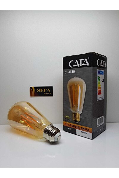 Cata Rustik Led Fılament Ampul 4w E27 Duy Sefa Elektrik