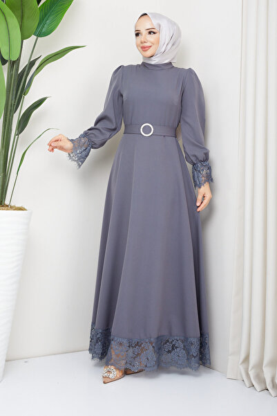 marwella Çitlembik Tesettür Abiye - Gri