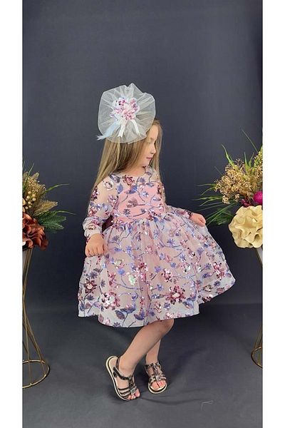 Mnk Baby&Kids Girl's Kokosh Evening Dress with Sequins on Tulle Mnk0539 Pink