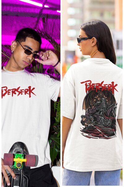 Fuddy Moda Unisex majica Berserk Back Štampano, Oversize kroj anime Štampano ...