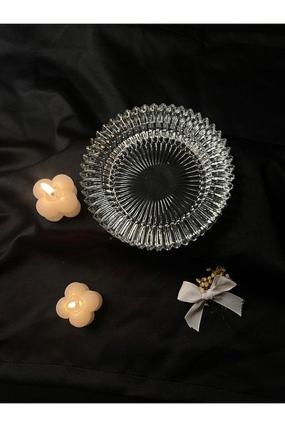 Zeryas Home Crystal Luxury Glass Ashtray 14cm