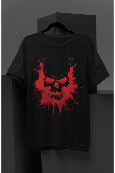 Fuddy Moda Unisex majica sa lubanjom Štampano, Oversize kroj sprej Štampano T...