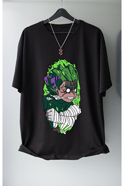 Fuddy Moda Tricou supradimensionat Naruto Rock Lee 1, tricou unisex cu imprim...