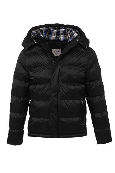 G-FOX Men's Short Detachable Hooded Padded Wind Resistant Water Repellent Puffer Jacket 9688