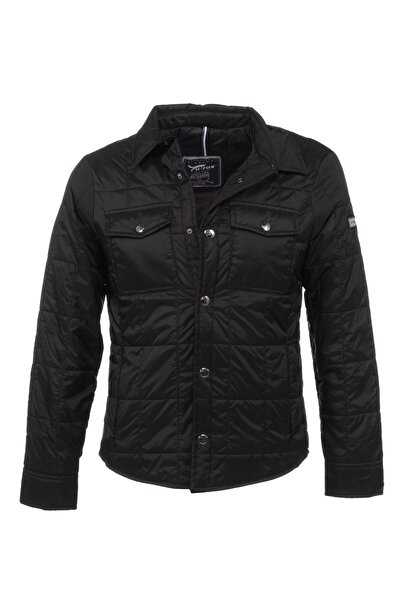 G-FOX Men's Short Hoodless Padded Classic Quilted Fiber Jacket 9622