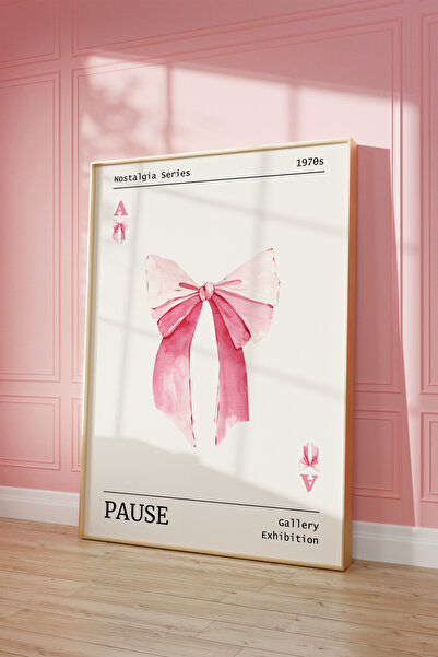 Vinca Prints Pink Bows Coquette Estetik Poster, Balletcore Estetik Poster, Pi...