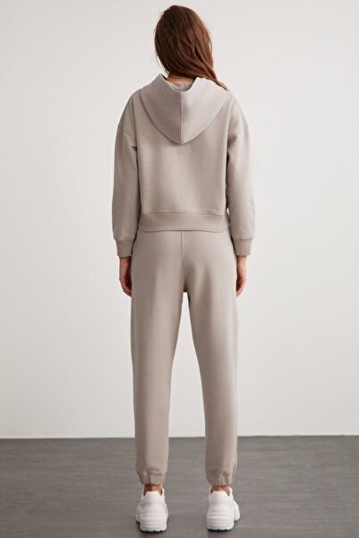 GRIMELANGE Γυναικεία φούτερ Elısa Relaxed Mold Mink με ελαστική μέση και πόδια