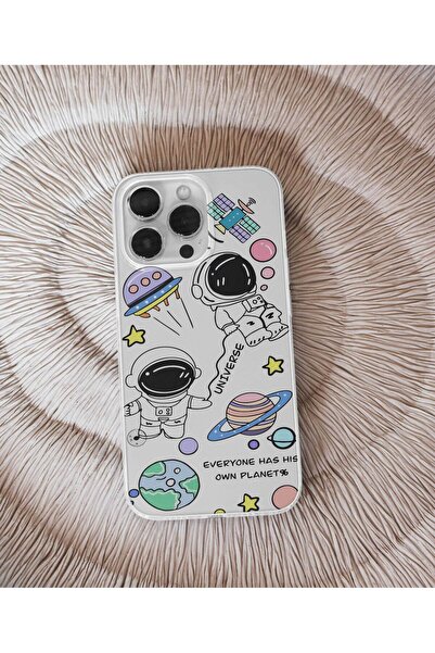 Flashy Shop حافظة شفافة بتصميم رائد الفضاء متوافقة مع هاتف Tecno Spark 10 Pro