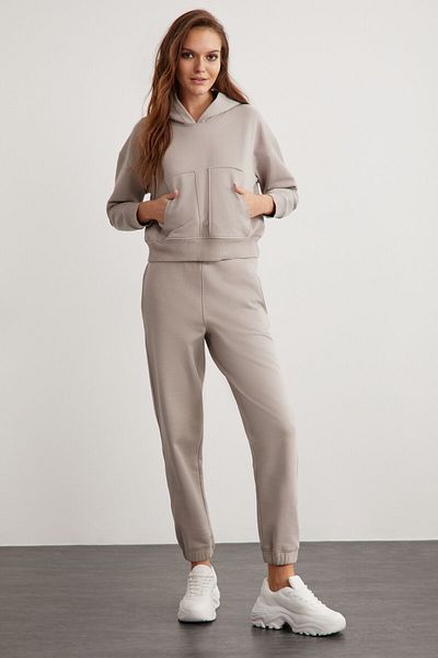 GRIMELANGE Elısa Relaxed Mould Nerz-Jogginghose für Damen mit elastischem Bund und Beinen