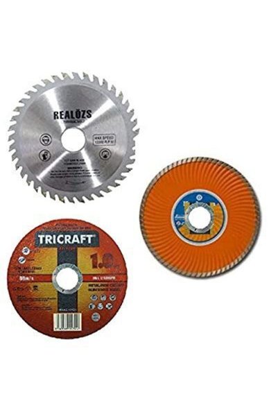 Depolife 115mm Turbo Mermer Fayans Granit Ahşap Metal Kesme Disk Seti 115mm S...