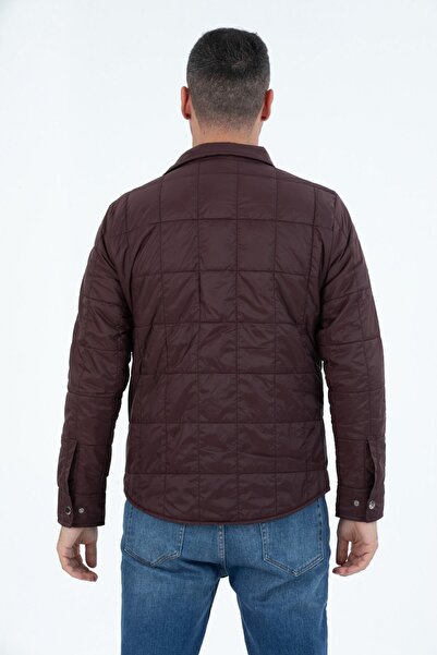 G-FOX Men's Short Hoodless Padded Classic Quilted Fiber Jacket 9622