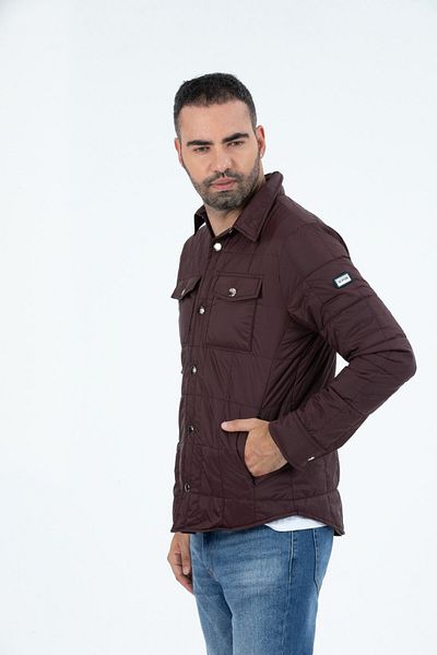 G-FOX Мъжко късо, подплатено класическо яке без качулка 9622