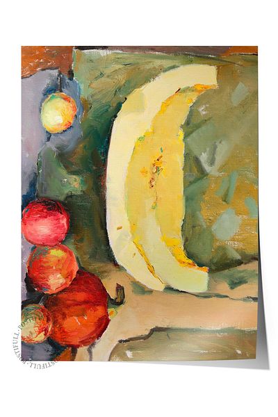 Postifull Frameless Poster Painting, Wall Poster, Artistic Hd Print, Fruit Slice Series , Maximalist No:217
