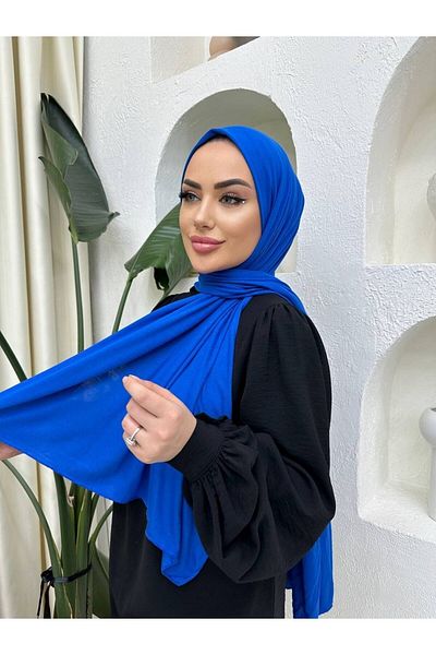 useev Combed Cotton Shawl Saks Blue 0001