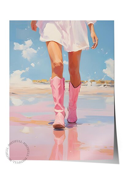Postifull Çerçevesiz Poster Tablo, Duvar Posteri, Sanatsal Hd Baskı, Pembe Bulutlar , Maximalist No:79