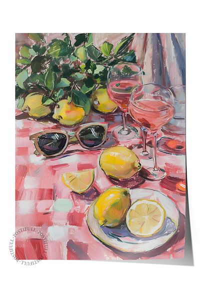 Postifull Frameless Poster Painting, Wall Poster, Artistic Hd Print, Picnic Time , Maximalist No:135