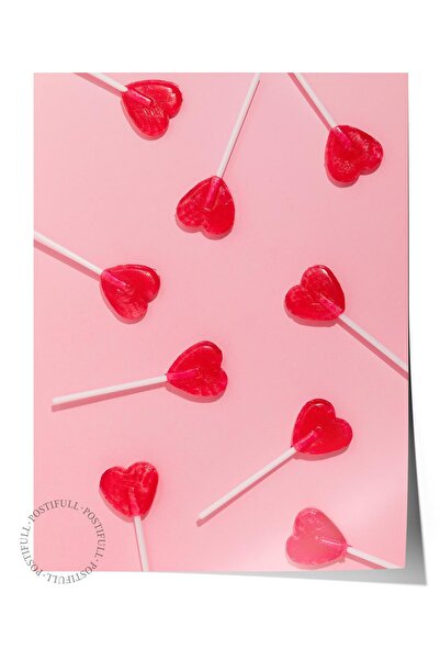 Postifull Çerçevesiz Poster Tablo, Duvar Posteri, Sanatsal Baskı, Kırmızı Kur...