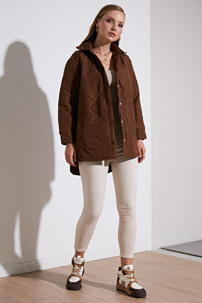 Lela Μπουφάν Oversize Pocketed Unlined Quilted Jacket 611mnt03