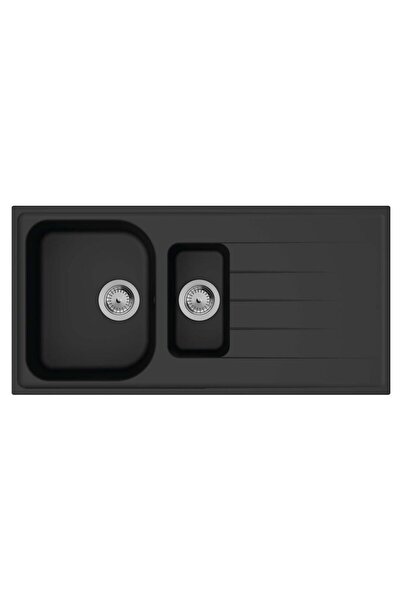 Hansgrohe S52 Grafit Siyahı Tezgah Üstü Granit Eviye