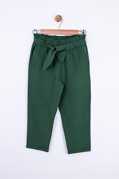 nk kids Khaki Girl's Trousers 54339 - Drop and Belted