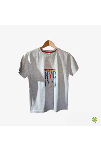 neocotton 100% pamuk lu Oversize kroj okrugla kragna Štampano Dječja majica k...