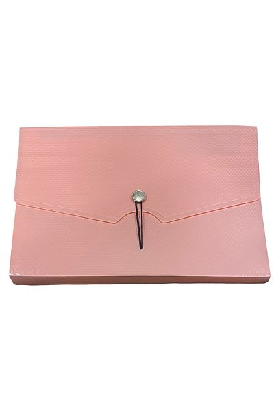 FLY COLOR 13 Compartment Bellows Elastic Pink File