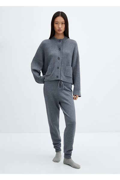 MANGO Woman Cardigan de buzunar tricotaj