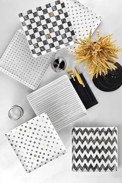 Kütahya Porselen Golden Lief 18 Parça 6 Kişilik Ikram Seti