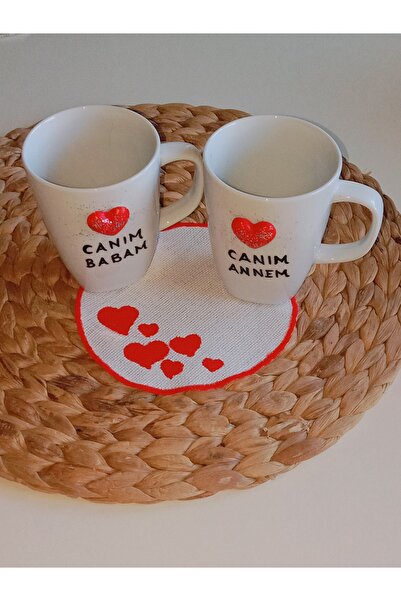 Den Tasarım Hediyelik Mother's Day Special 2 Piece My Dear Mom and My Dear Da...