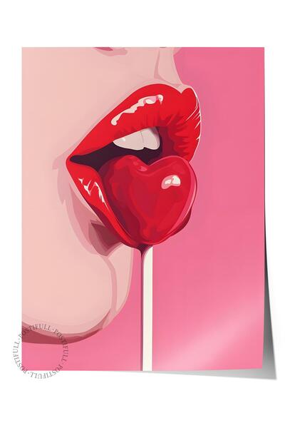 Postifull Çerçevesiz Poster Tablo, Duvar Posteri, Sanatsal Hd Baskı, Kırmızı ...