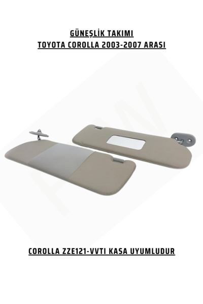 FZW Öz-iş Toyota Corolla 2003-2007 Arası Iç Güneşlik Takımı Zze121 (VVTİ)