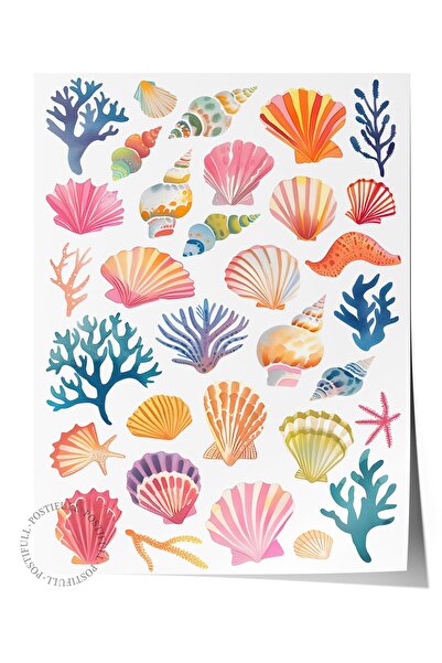 Postifull Çerçevesiz Poster Tablo, Duvar Posteri, Sanatsal Hd Baskı, Deniz Ka...