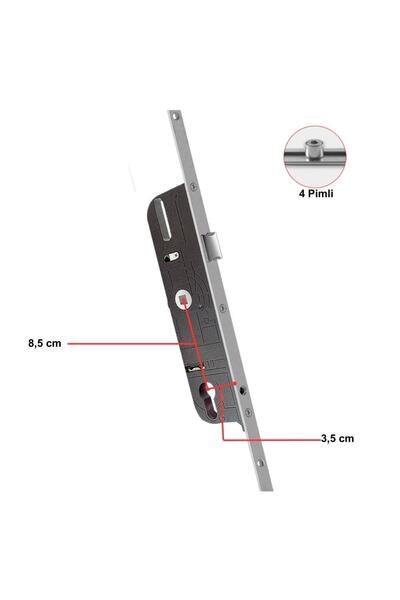 Kale Kilit Kale 160 cm  Plastik Gövdeli Pvc Kilitli  Kapı İspanyolet 35/85 Eksen