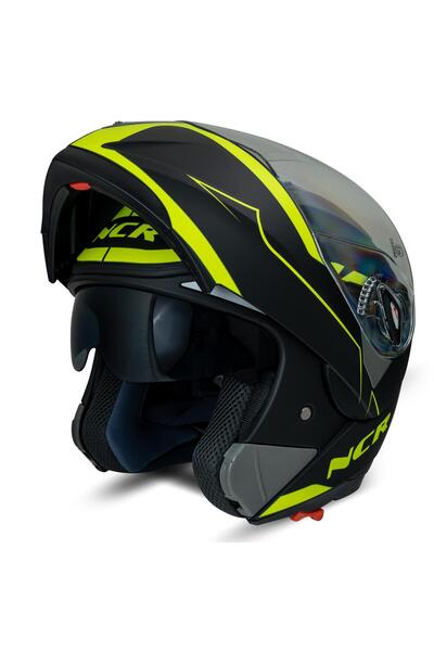 NCR Çene Açılır Kask Ekstra Yedek Siyah Cam