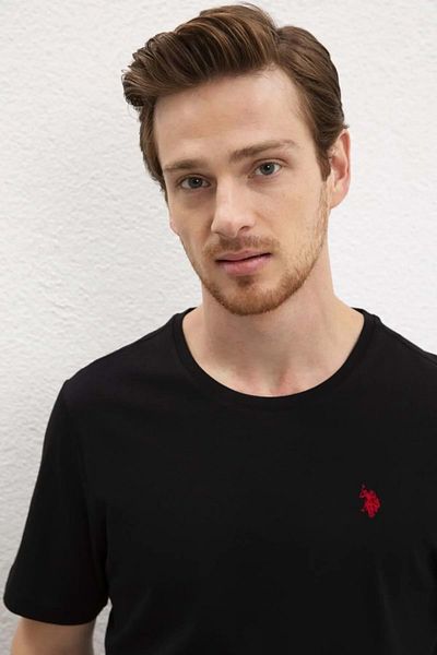 U.S. Polo Assn. Πόλο ΗΠΑ 1350434   Bsk.yaka Basic T-shirt - Η.Π.Α. Polo - St05160-black-m