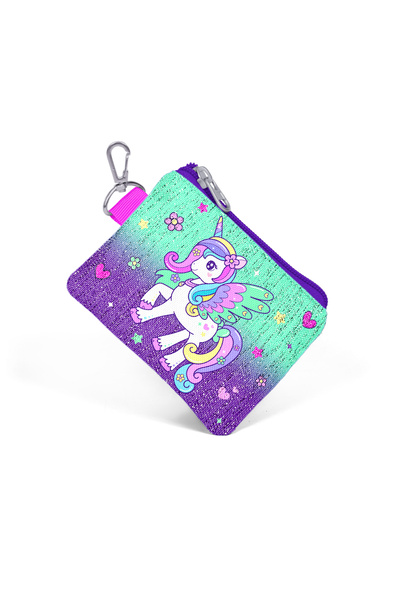 Coral High Geantă pentru monede pentru copii cu model unicorn violet - 21869