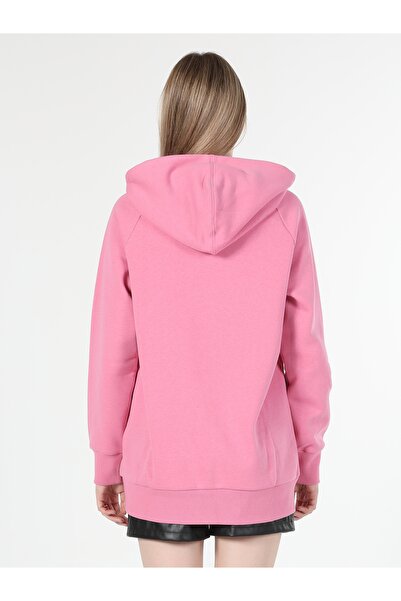 Colin's Γυναικείο φούτερ Regular Fit με κουκούλα ροζ